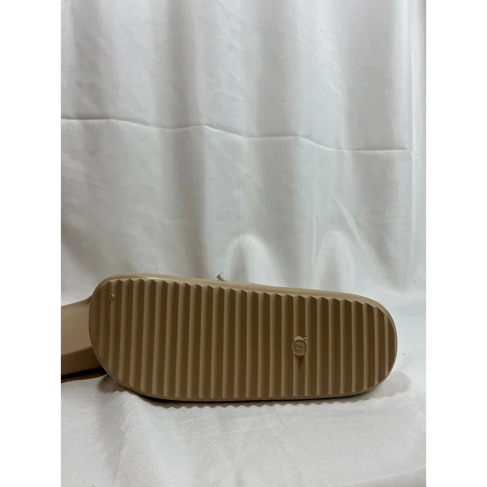 Goodfellow & Co Tan Beige Slide Sandals Contoured Footbed Size 12‎ NEW